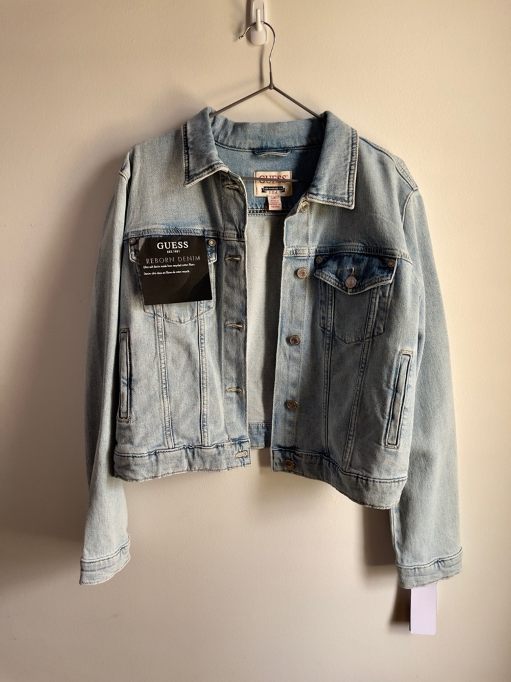 GUESS Light Wash Denim Jacket - Pale Blue New never worn